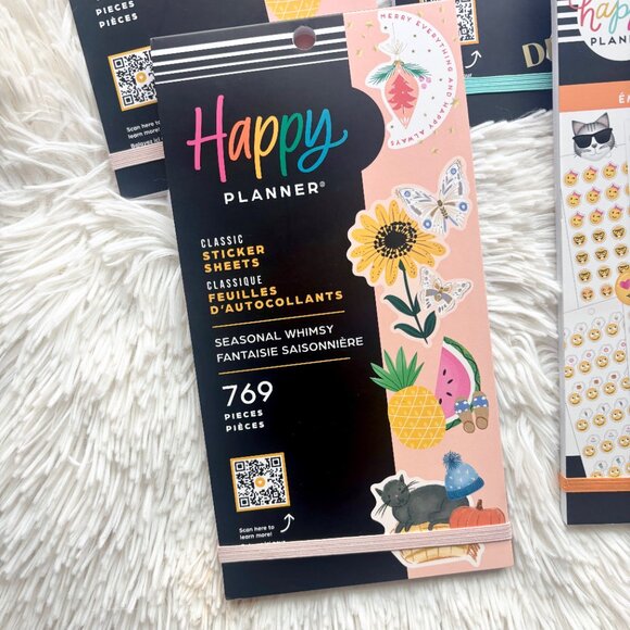 NWT Happy Planner (5) Sticker Books Bundle Seasonal Holiday Tile Emojis Budget - Picture 3 of 11